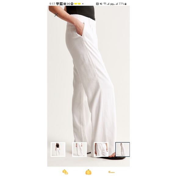 A&F Sloane Tailored Linen-Blend white Pant Size 29 Long - Picture 5 of 9